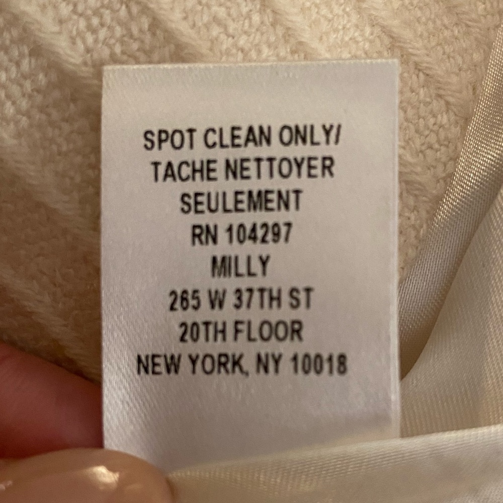 Milly of New York Leather Trim Knit Dress, Size 10 - Picture 16 of 16